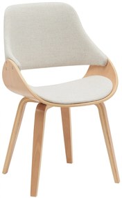 Jedálenská stolička Vangale - látka - Natura / Krémová