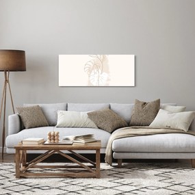 Obraz - Line art monstera N⁰1 (120x50 cm)