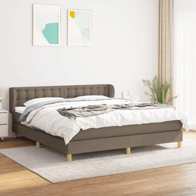 Posteľný rám boxspring s matracom sivohned 180x200 cm látka 3127145