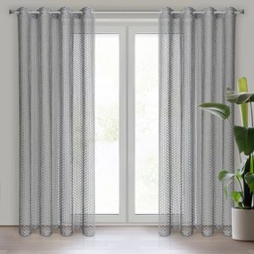 ZÁCLONA NA KRÚŽKOCH AIDEN 140X250 CM STRIEBORNÁ