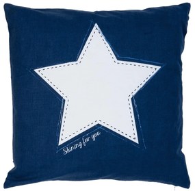 Modrý povlak na polštář Shining for you - 40*40 cm