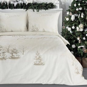 VIANOČNÉ OBLIEČKY Z MIKROVLÁKNA SNOWFLAKE 200X220 CM, 2 KS 70X80 CM VZOROVANÉ