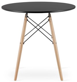 Dekorstudio Okrúhly jedálenský stôl 80cm - čierny