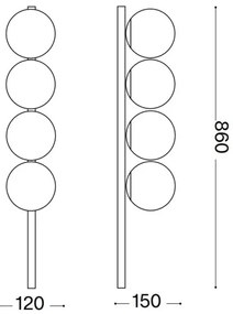 Ideal Lux - LED Stropné svietidlo BINOMIO 4xG9/3W/230V biela