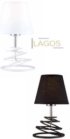 ACA DECOR Stolová lampa LAGOS max. 60W/E27/230V/IP20, čierna