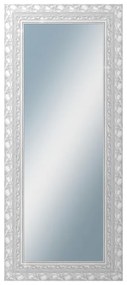 DANTIK - Zrkadlo v rámu, rozmer s rámom 60x140 cm z lišty ROKOKO strieborná hádzaná (2881)