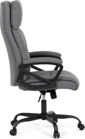 Kancelárske kreslo PEDRO — ekokoža, sivá