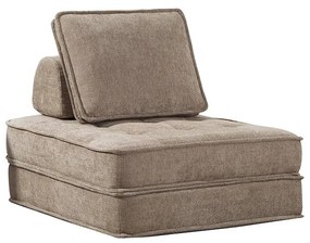 Rozkladacia penová sofa CALMERO - svetlo hnedá
