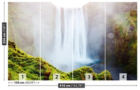 Fototapeta Vliesová Vodopád skógafoss 250x104 cm