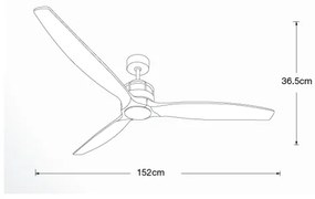 Lucci air 210507 - Stropný ventilátor AIRFUSION AKMANI paulovnia/čierna + DO