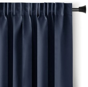 AmeliaHome Záves Blackout Oxford Pleat indigo, 140 x 245 cm