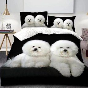 Obliečky DOGGY BICHON 3-dielna sada 140x200 cm