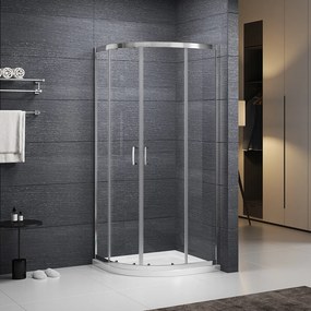 Roth Štvrťkruhový sprchový kút ALBIS - bez vaničky ROTH-Variant: rozmery: 80x80 cm - (ALBIS/800 - N0776), ROTH-Profily: profily: brillant, výplň: tra…