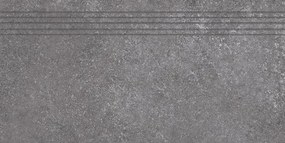 Schodovka Fineza Abe tmavo sivá 30x60 cm mat SCABE36DGRR, 1 ks
