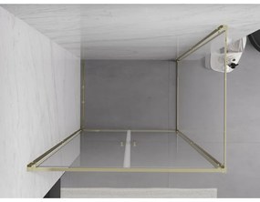 Mexen Exo, výklopný sprchový kút 90 x 95 cm, číre sklo, zlatá, 814-090-095-50-00