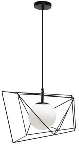 Toolight Toolight, závesná stropná lampa 1xE27 APP1022-1CP, čierna-biela, OSW-06112