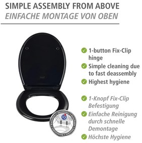 Záchodová doska s automatickým zatváraním 37,5 x 46 cm Vorno – Wenko