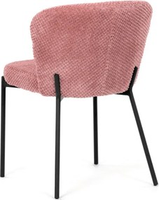 Jedálenská stolička bouclé, ružová CT-W1077 PINK2