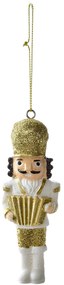 Vánoční závěsná figurka SANTA LILA 10 cm zlatá/bílá