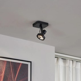 Dizajnový stropný reflektor čierny GU10 70 mm otočný a naklápací - Vo