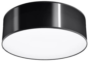 Stropné svietidlo Arena, 1x čierne plastové tienidlo, (biely plast), (fi 25 cm)