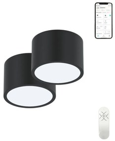 Sada 2x Immax NEO RONDATE SMART LED inteligentné stropné svietidlo, 12W, Zigbee, 15cm, okrúhle, čier