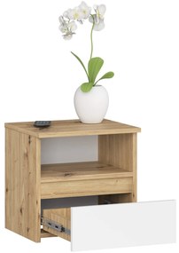 Nočný stolík CL1 40 cm dub artisan/biely