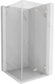 Mexen Lunar-F L, sprchový kút pravý 80 x 80 cm, 8mm číre sklo, oceľový profil, 836L-080-080-97-00-P