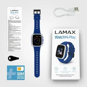 LAMAX Chytré hodinky pre deti WatchY4 Play, modrá