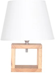 Bambusová stolná lampa s bielym tienidlom 27,5 cm