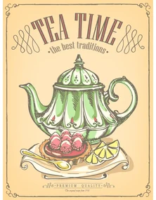 Ceduľa Premium Quality - Tea Time