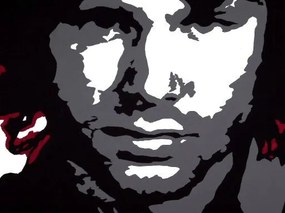 Ručne maľovaný POP Jim Morrison