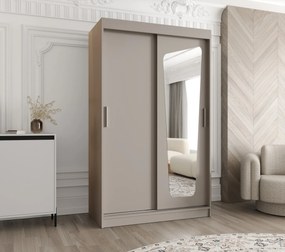 Šatníková skriňa 120 cm Mokka (kašmír). Akcia -62%. Vlastná spoľahlivá doprava až k Vám domov. 1126026