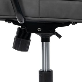 Antracitová kancelárska stolička z imitácie kože – Ixia