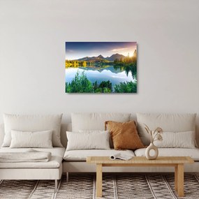 Sklenený obraz - Jazero (70x50 cm)
