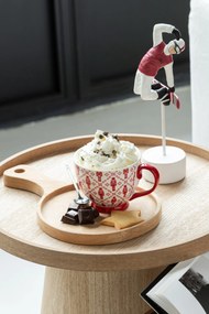 Darčeková sada 2 veľkých hrnčekov so luskáčikmi červené keramické - 15 * 15 * 9 cm / 450ml