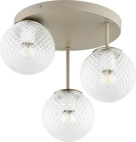 Brilagi - Prisadený luster STELLA 3xE27/60W/230V béžová/zlatá