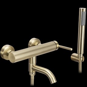 Rea Argon, vaňová batéria s ručnou sprchovou súpravou, zlatá matná, REA-B7804