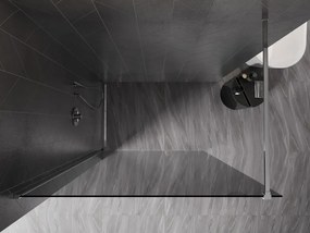 Mexen, Mexen Kioto-X sprchová stena 70 x 200 cm, grafit 10 mm, chróm - 800-070-101-01-40-X