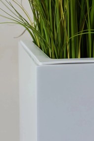 Kvetináč BLOCK, sklolaminát, výška 60 cm, biely mat