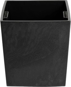 PLASTOVÝ KVETINÁČ FLORE 30,5X29,5X29,5 CM IMITÁCIA BETÓNU ČIERNA