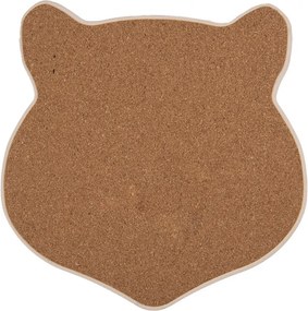 Keramicko-korková podložka pod riad hnedá mačka - 20*20*1 cm