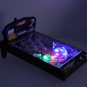 KIK Detský stolný pinball – arkádová hra s flippermi, svetlami a hudbou