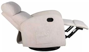 LuxuryForm DESIGN Televízne kreslo BRUNO otočné s polohovaním - béžové