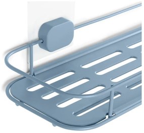 Svetlomodrá samodržiaca kovová kúpeľňová polička Grena – Compactor