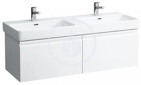 LAUFEN Pro S Dvojumývadlo, 1300 mm x 460 mm, 3 otvory na batériu, s LCC, biela H8149684001081