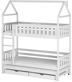 Posteľ Domček Iga 90x200 biela