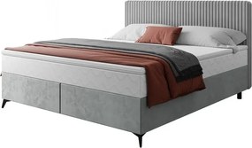 Dizajnová čalúnená posteľ NOEMI, strieborná (tilia86/manila15)