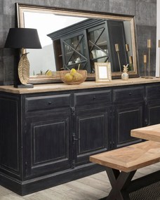 Komoda  240 x 48 x 94 old black &amp; natural