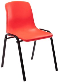 Stohovateľná plastová stolička Nowra - Červená